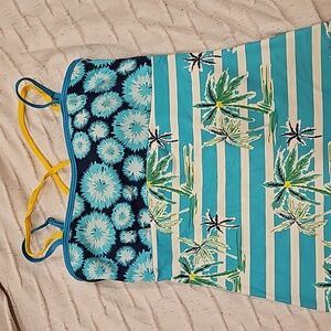 Lime Ricki Womens sz M Tankini Top